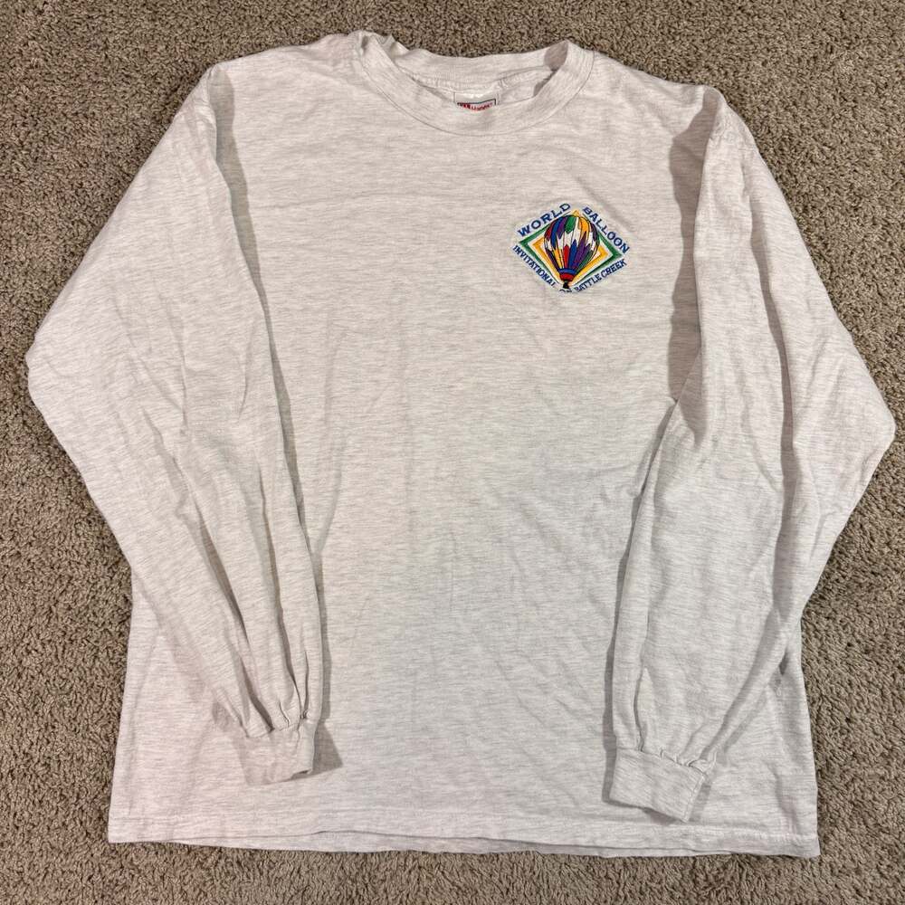 Vintage World Balloon Invitational Battle Creek Hanes Beefy T Long Sleeve XL